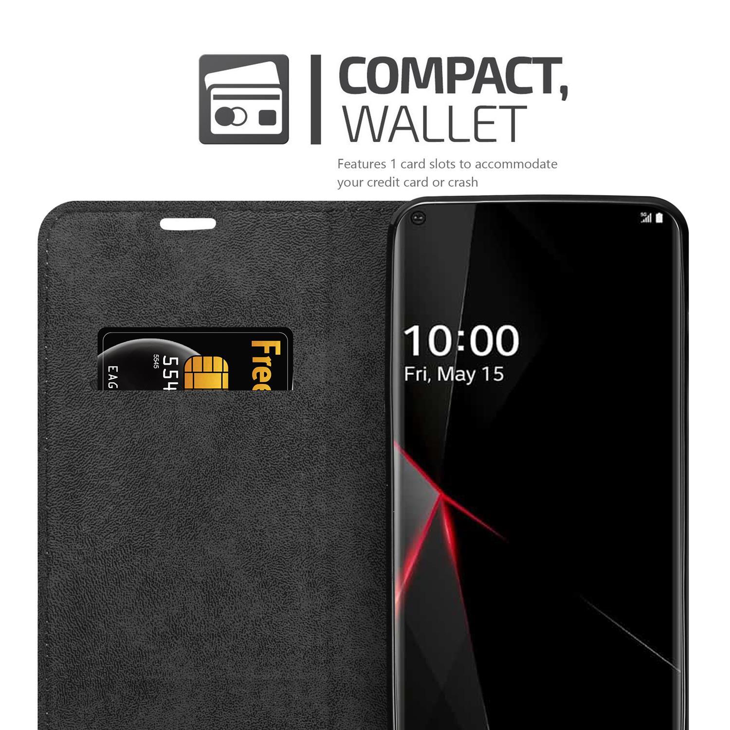 LG Velvet lommebokdeksel case (brun)
