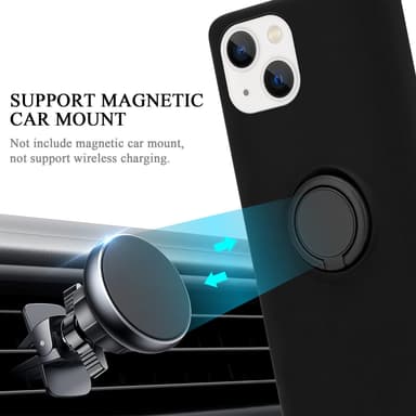 Deksel iPhone 14 PLUS Ring Case (svart)