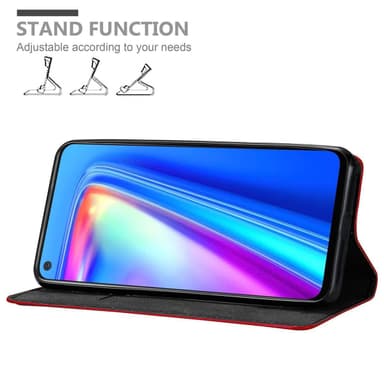 Realme 7 4G lommebokdeksel case (rød)