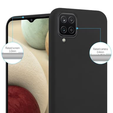 Deksel Samsung Galaxy A12 / M12 Silikon cover (svart)