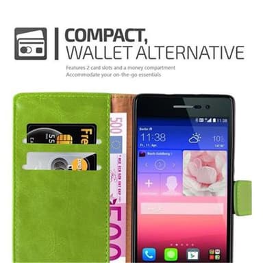 Huawei ASCEND P7 lommebokdeksel etui (grønn)