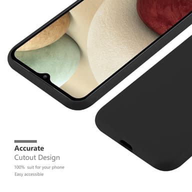 Deksel Samsung Galaxy A12 / M12 Silikon cover (svart)