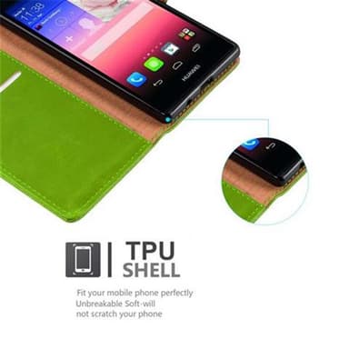 Huawei ASCEND P7 lommebokdeksel etui (grønn)