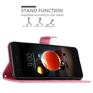 LG K8 2018 / K9 2018 lommebokdeksel Blomster (rosa)