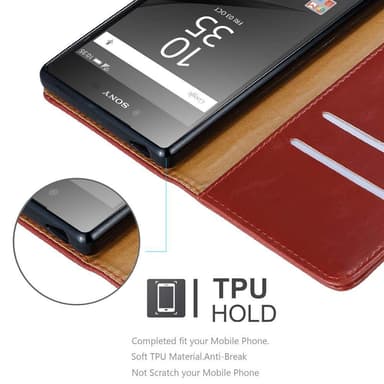 Sony Xperia Z5 PREMIUM lommebokdeksel etui (rød)