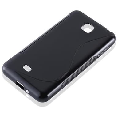 LG OPTIMUS F5 / LUCID 2 silikondeksel case (svart)