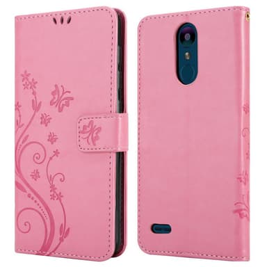 LG K8 2018 / K9 2018 lommebokdeksel Blomster (rosa)