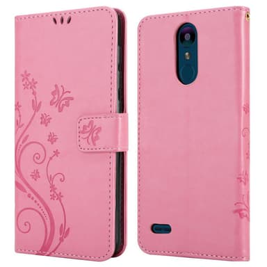 LG K8 2018 / K9 2018 lommebokdeksel Blomster (rosa)