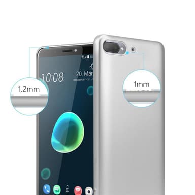 Deksel HTC Desire 12 PLUS Case Cover (sølv)