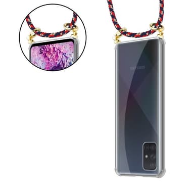 Samsung Galaxy A51 4G / M40s Deksel med Halskjede (blå)
