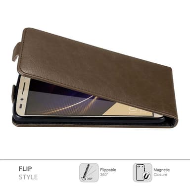 Honor 7 deksel flip cover (brun)