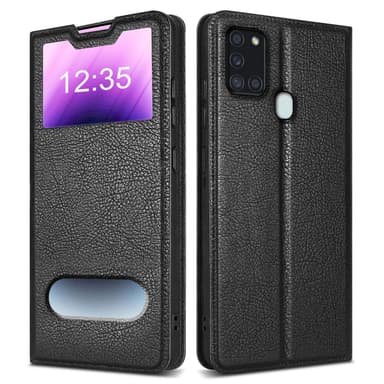 Samsung Galaxy A21s lommebokdeksel cover (svart)