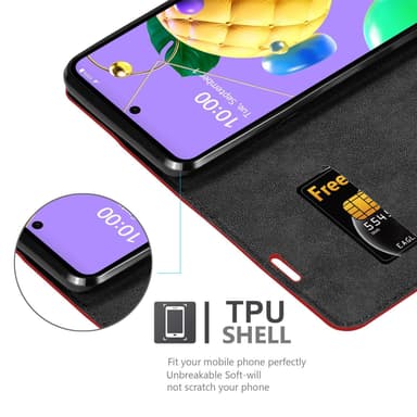 LG K52 / K62 / Q52 lommebokdeksel case (rød)