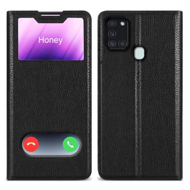 Samsung Galaxy A21s lommebokdeksel cover (svart)