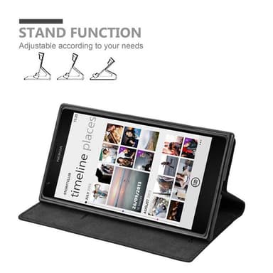 Nokia Lumia 1520 lommebokdeksel case (svart)