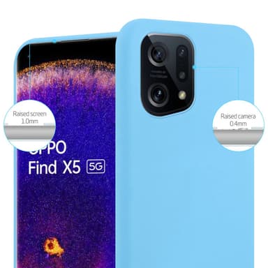 Deksel Oppo FIND X5 Silikon cover (blå)