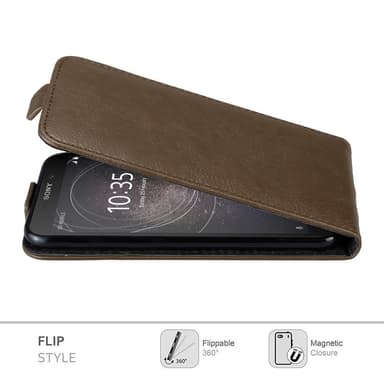 Sony Xperia L2 deksel flip cover (brun)