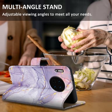 Huawei MATE 30 lommebokdeksel etui (lilla)