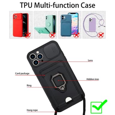 iPhone 13 PRO Deksel case (Svart)