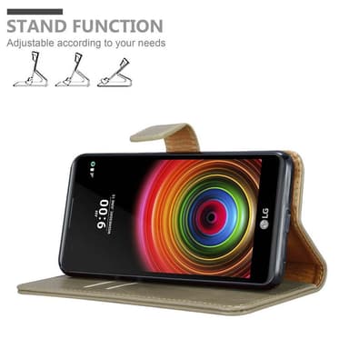 LG X POWER lommebokdeksel etui (brun)
