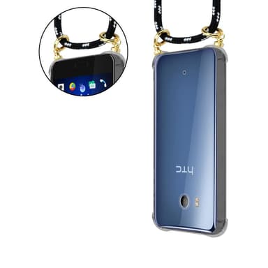 HTC OCEAN / U11 Deksel med Halskjede (svart)
