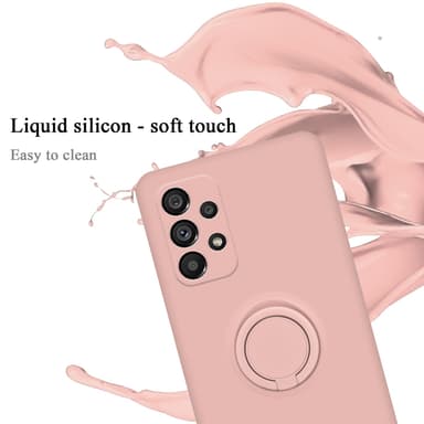 Deksel Samsung Galaxy A73 5G Ring Case (rosa)