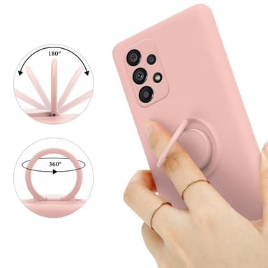 Deksel Samsung Galaxy A73 5G Ring Case (rosa)