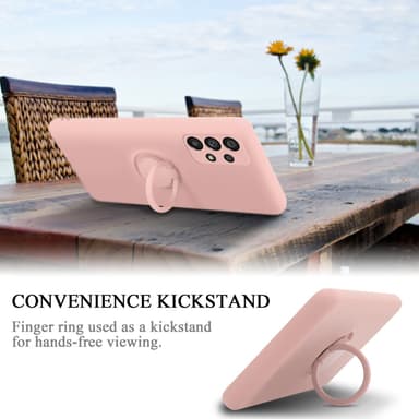 Deksel Samsung Galaxy A73 5G Ring Case (rosa)