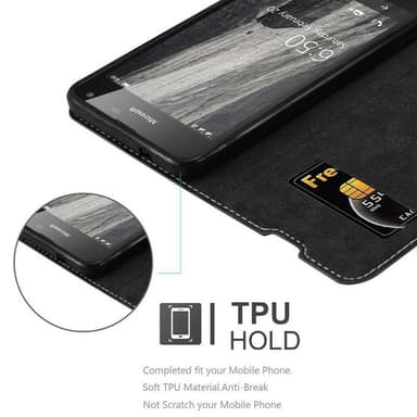 Nokia Lumia 650 Deksel Case Cover (svart)