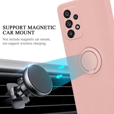 Deksel Samsung Galaxy A73 5G Ring Case (rosa)