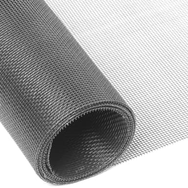 Fluenett Insektnett Vindusdør Glassfiber 100 cm (grå)