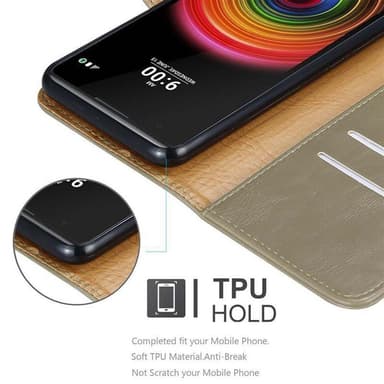 LG X POWER lommebokdeksel etui (brun)