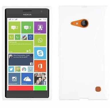 Nokia Lumia 730 silikondeksel case (hvit)