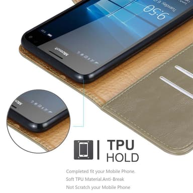 Nokia Lumia 950 XL lommebokdeksel etui (brun)