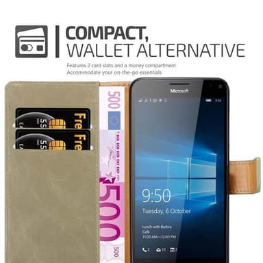 Nokia Lumia 950 XL lommebokdeksel etui (brun)