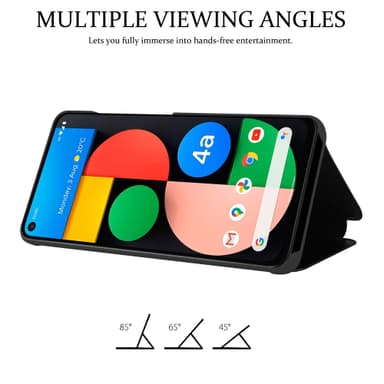 Google PIXEL 4A lommebokdeksel etui (svart)