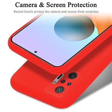 Xiaomi RedMi NOTE 10 PRO silikondeksel case (rød)
