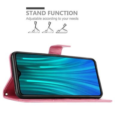Xiaomi RedMi NOTE 8 PRO lommebokdeksel Blomster (rosa)