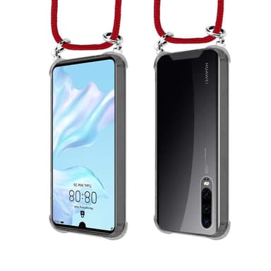 Huawei P30 Deksel med Halskjede (rød)
