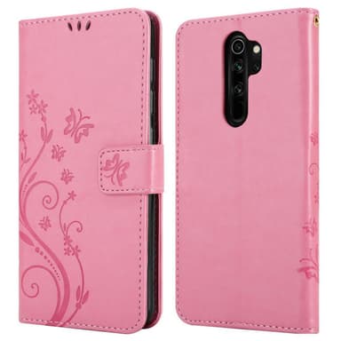 Xiaomi RedMi NOTE 8 PRO lommebokdeksel Blomster (rosa)