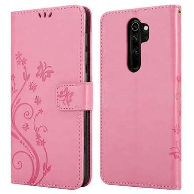 Xiaomi RedMi NOTE 8 PRO lommebokdeksel Blomster (rosa)