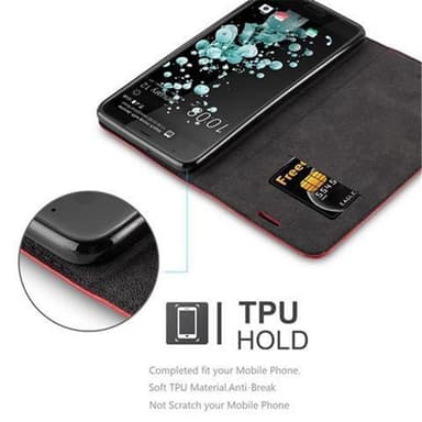 HTC U ULTRA lommebokdeksel case (rød)