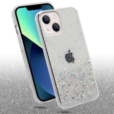 iPhone 13 Silikondeksel Glitter (gjennomsiktig)