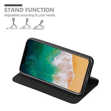 iPhone X / XS lommebokdeksel case (svart)