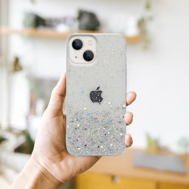iPhone 13 Silikondeksel Glitter (gjennomsiktig)