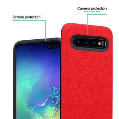 Samsung Galaxy S10 PLUS Deksel Case Cover (rød)