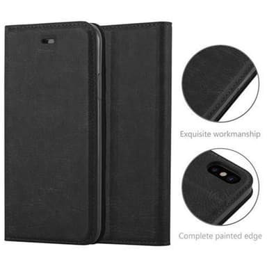 iPhone X / XS lommebokdeksel case (svart)