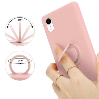 Deksel iPhone XR Ring Case (rosa)