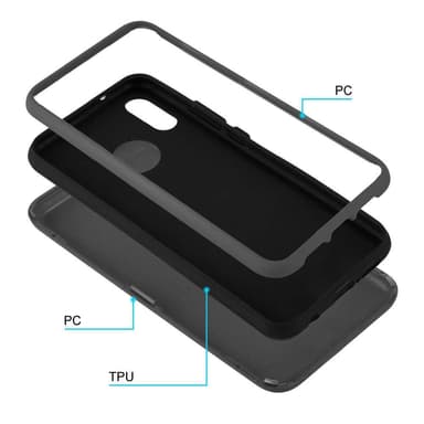 Huawei P20 LITE 2018 / NOVA 3E Deksel Case Cover (grå)