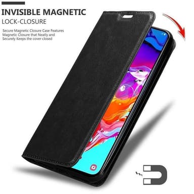 Samsung Galaxy A70 / A70s lommebokdeksel case (svart)